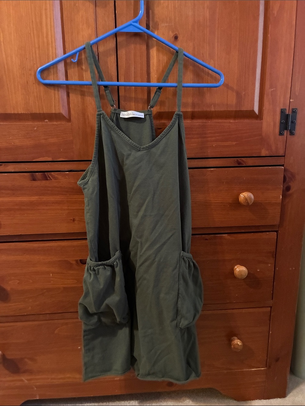 Olive Green Pocket romper